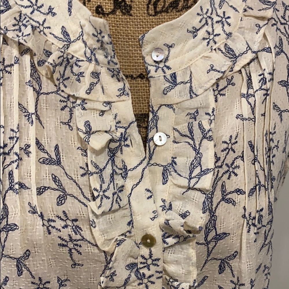 Alice Blue Ruffle Top Size M - Picture 5 of 9